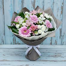 Букет цветов из:  Герберы, Альстромерии и Хризантемы в Новоселицах