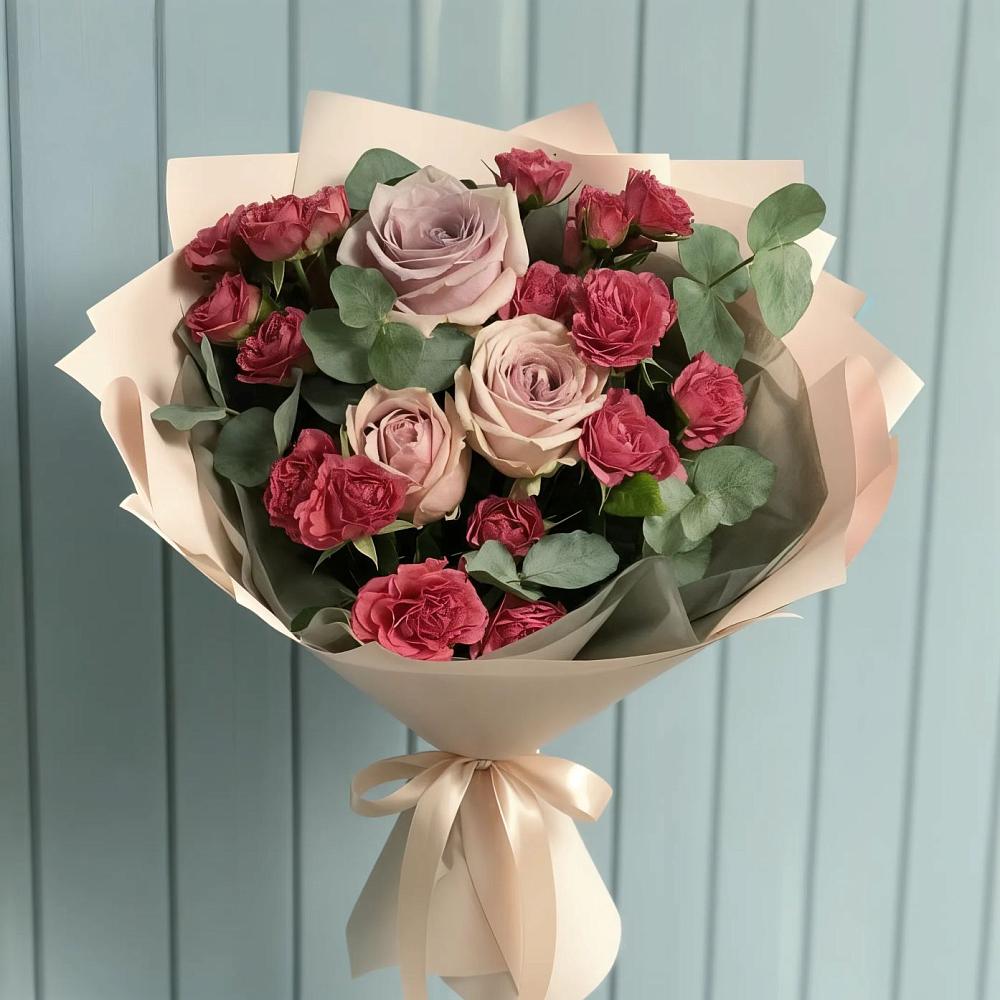 Букет цветов из: Гвоздики и Розы в Новоселицах