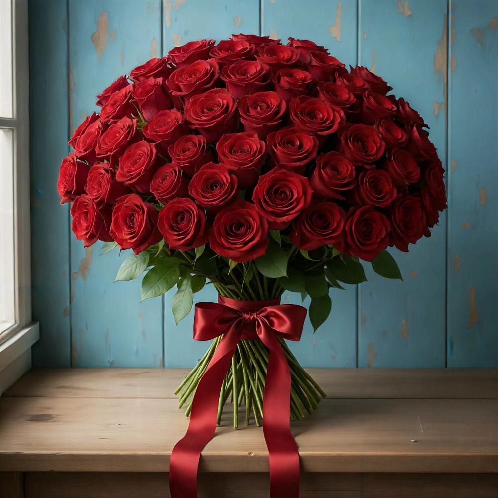 Букет Красные розы Блэк Меджик в Новоселицах