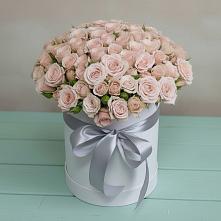 Цветочная композиция из Розы в шляпной коробке в Новоселицах