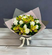 Букет цветов из:  Орхидеи и Розы в Новоселицах