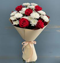 Букет цветов из:  Розы и Хризантемы #REPLACE_PRED# Новоселицах