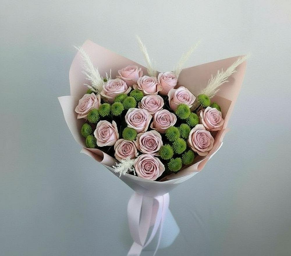 Букет цветов из: Розы и Хризантемы в Новоселицах