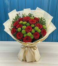 Букет цветов из:  Розы и Хризантемы #REPLACE_PRED# Новоселицах