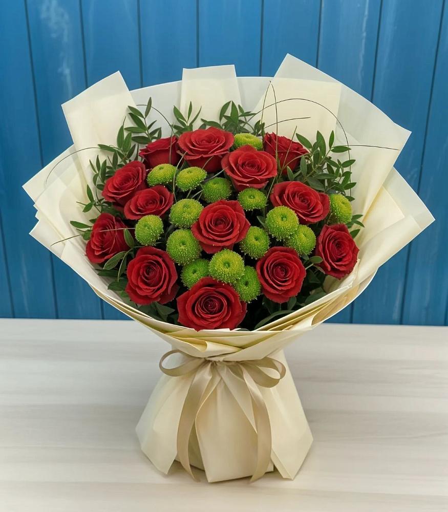 Букет цветов из: Розы и Хризантемы в Новоселицах