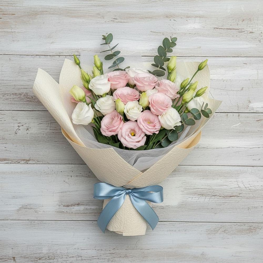 Букет цветов из: Лизиантусы в Новоселицах